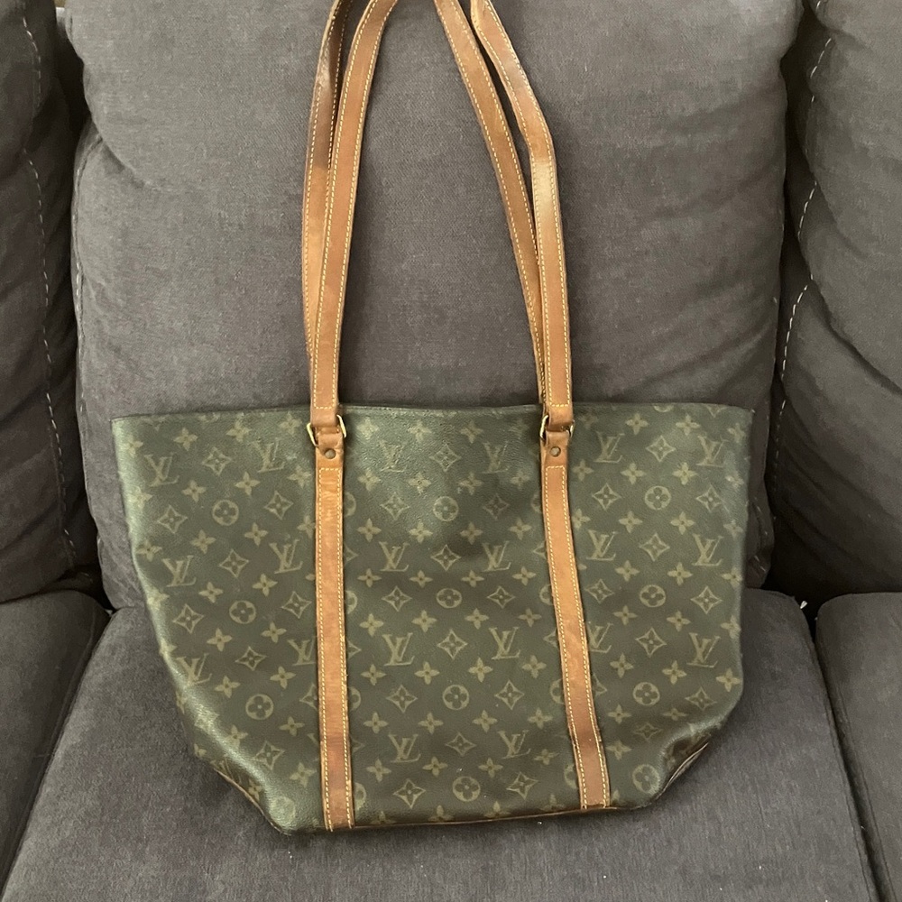 Louis Vuitton Monogram Khaki and Tan Tote